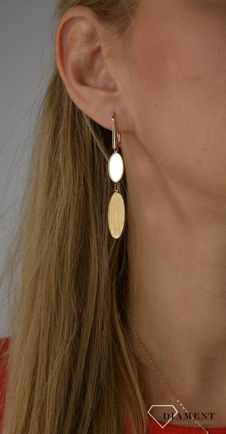 Złote kolczyki 585 długie gładkie owale KS1 AG 100 0961.jpg